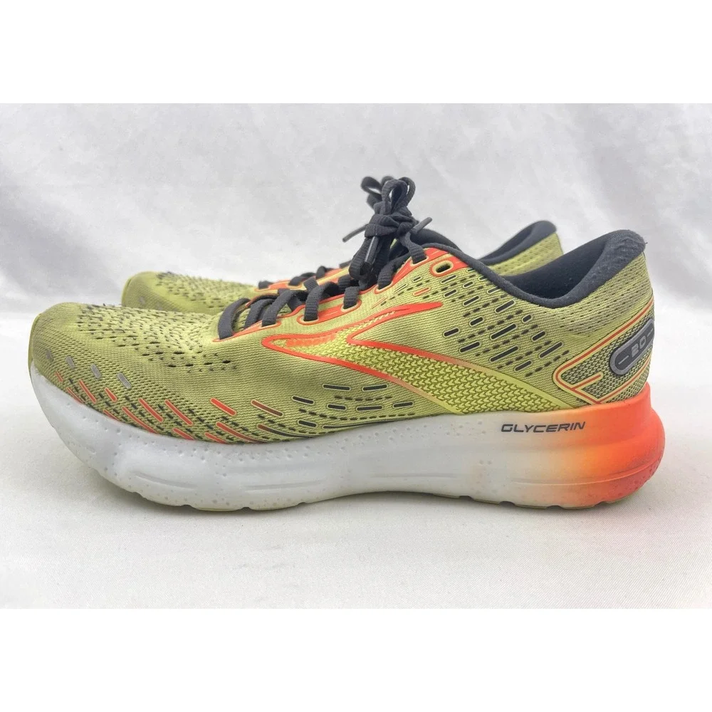 Brooks Glycerin 20 Mens Running Shoes Yellow Orange 1103821D725 Size 10 - Picture 4 of 11